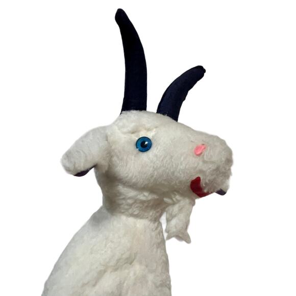 Vintage Elka Toys Navy Billy Goat mascot plush stuffed animal 1960s 70s USA - Picture 9 of 16